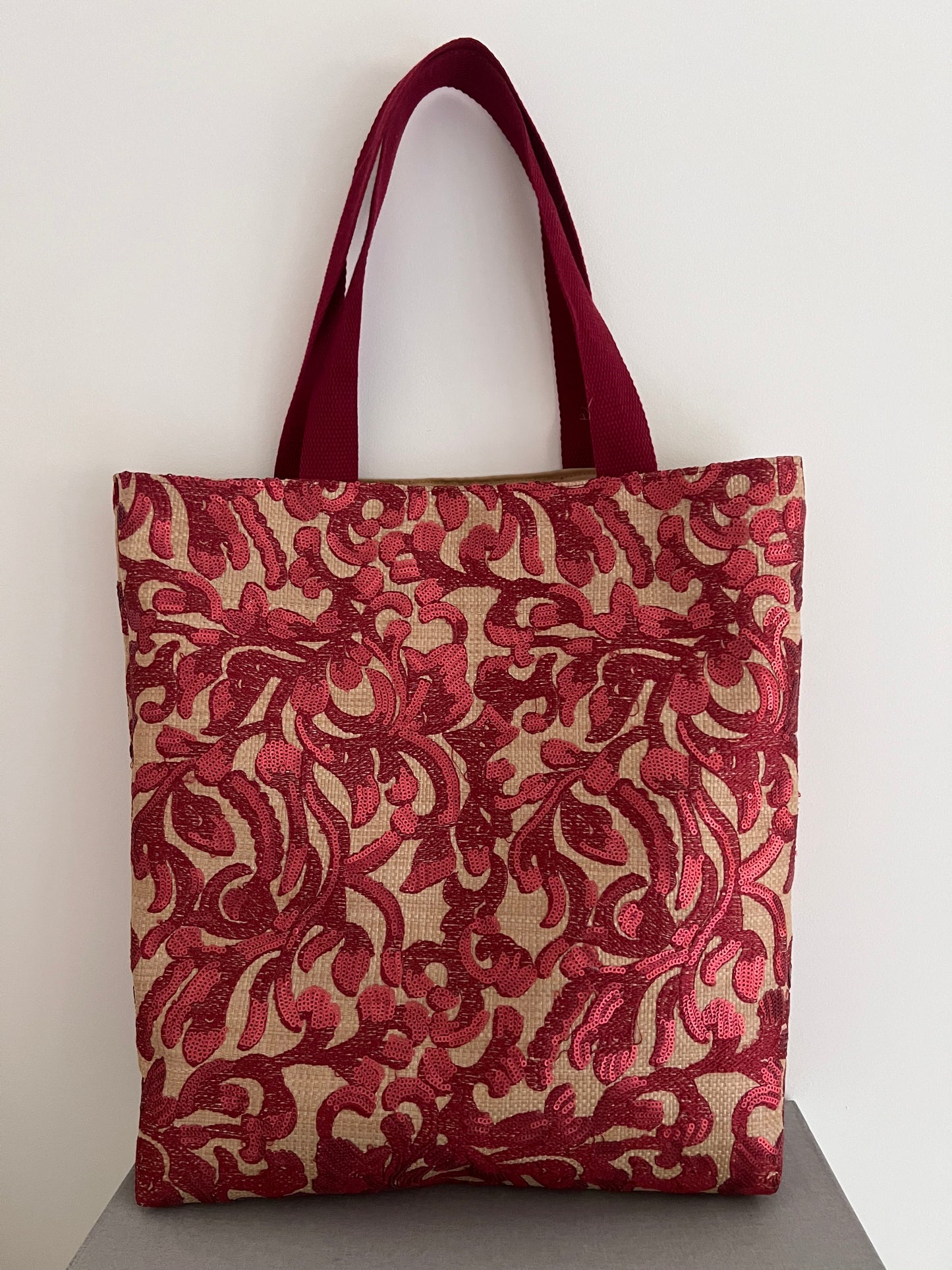 Tote Rafia Rojo