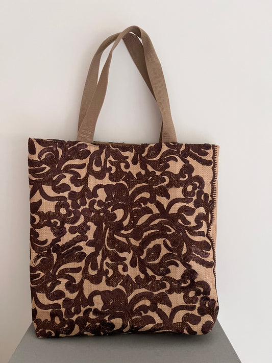 Tote Rafia Marrón