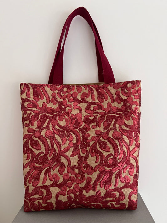 Tote Rafia Rojo